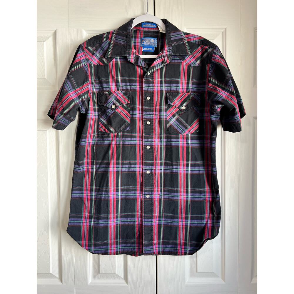 Pendleton Men's Short Sleeve Snap Front Shirt Size Large